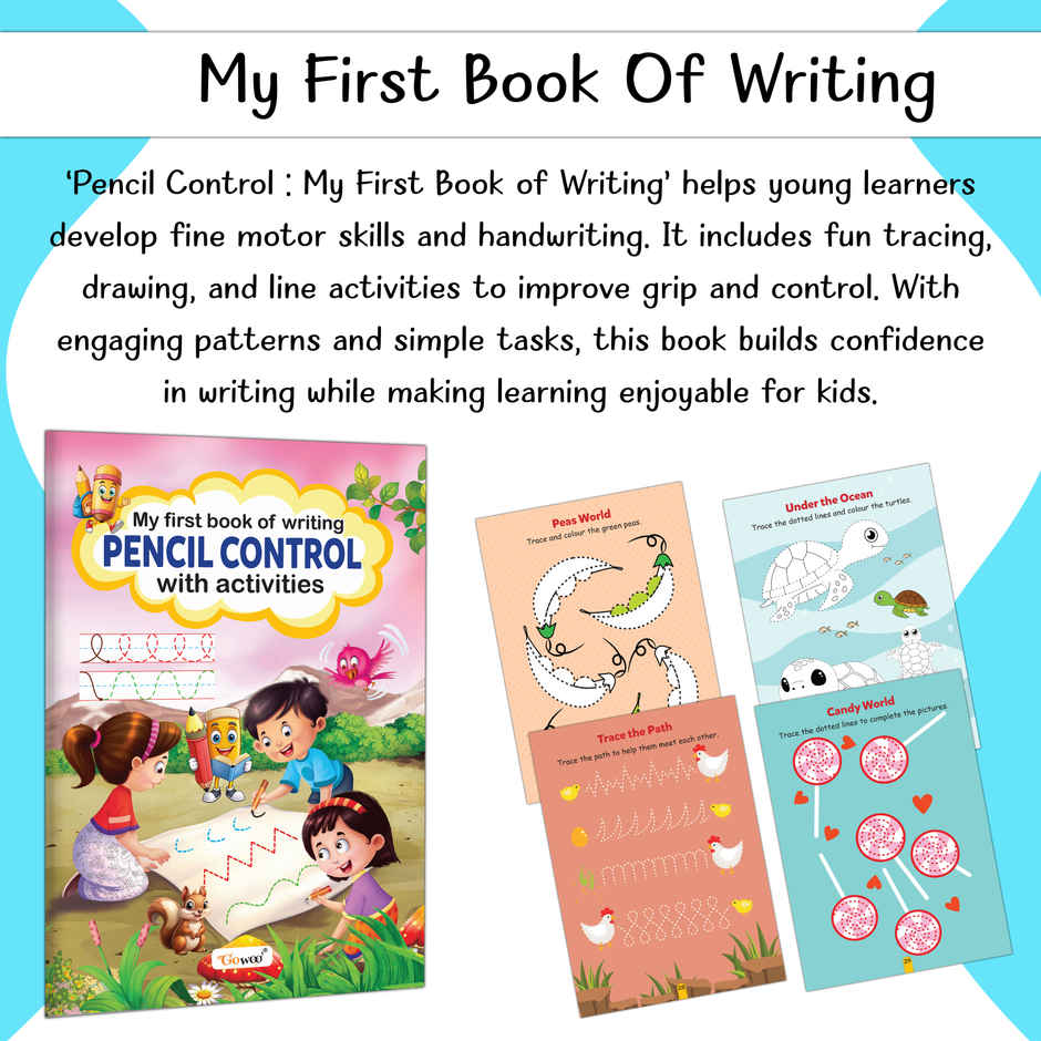My First Book Of Writing Pencil Control with Activities | Kindergarten Writing And Activity Book