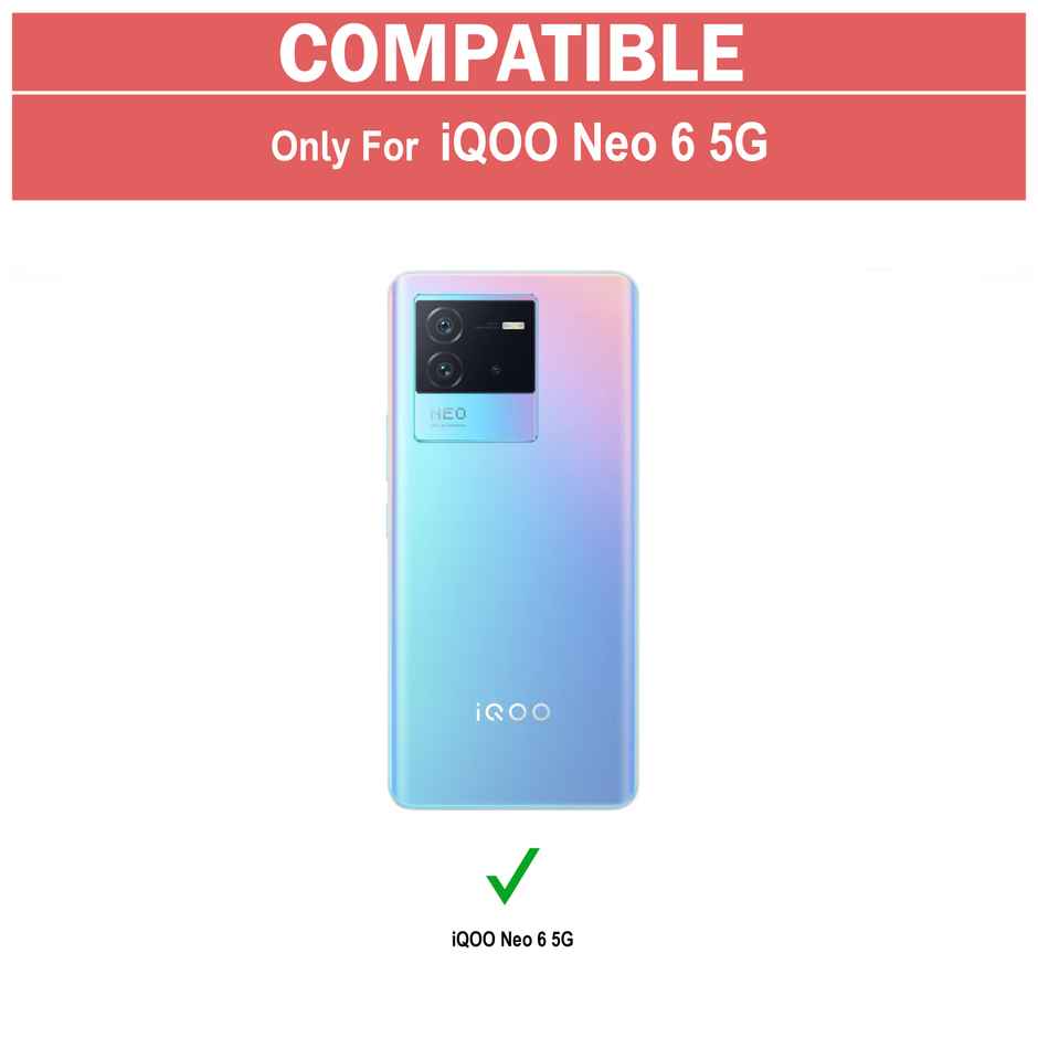 Zapcase Back Cover for iQOO Neo 6 5G | Matte-Black