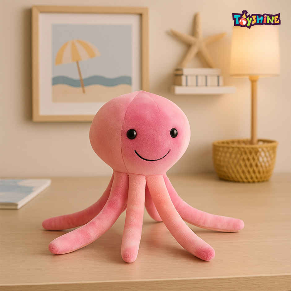 Spanker Octopus Soft Toy | Cute Tie Dye Plush for Kids Room Decor | Pink - 30 cm