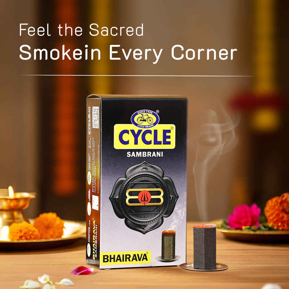 Pure Stem Sambrani | Bhairava | Pack of 14 | Cycle