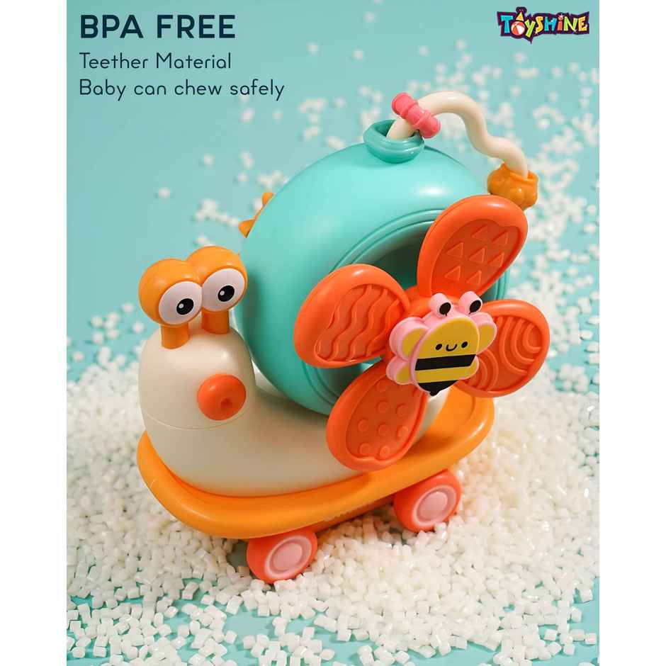 Toyshine Sensory High Chair Snail Toy With Suction Cup - Montessori Spinner Toy