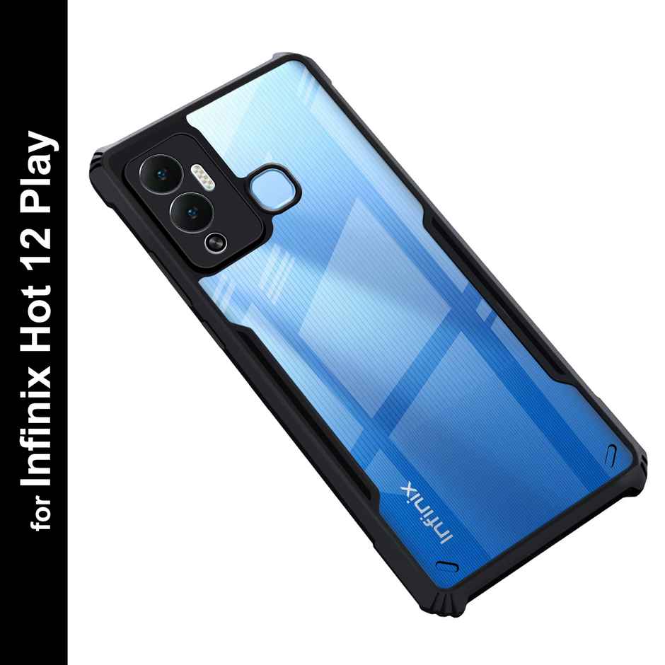 Zapcase Back Cover for Infinix Hot 12 Play | Matte-Black