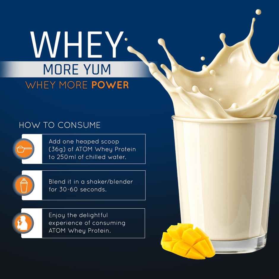 AS-IT-IS Nutrition ATOM Whey Protein with DigeZyme 1kg | Mango Fusion