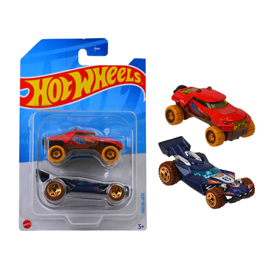 Hot Wheels 2-Car Pack of 1:64 Scale VehiclesTheme-HWC96