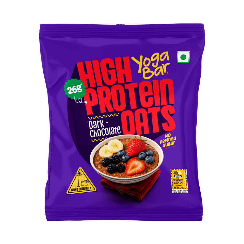 Yoga Bar High Protein Oats Dark Chocolate | 26g Protein