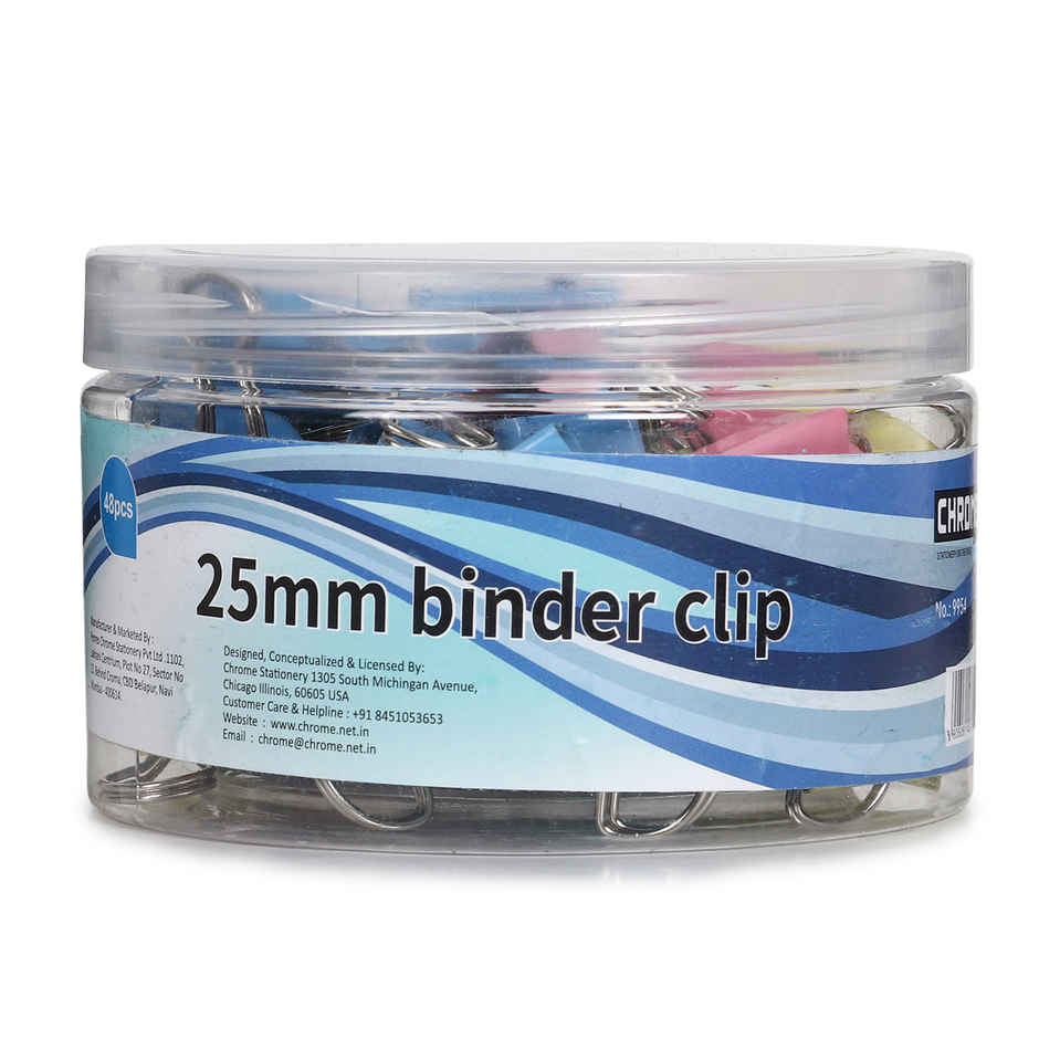 Chrome 9954 Colors Binder Clips 25mm