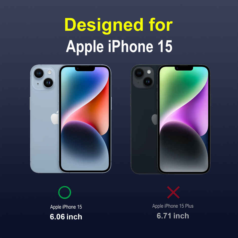 Zapcase Back Cover for Apple iPhone 15 | Magic-Sapphire