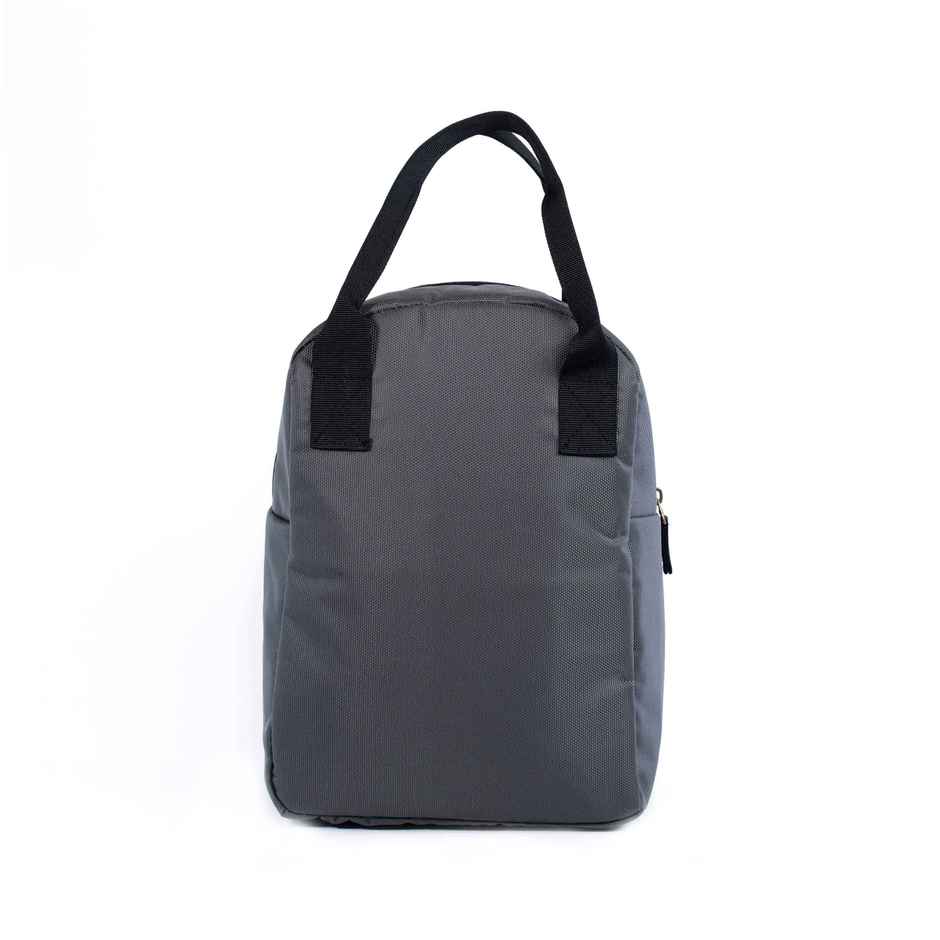 HOOM Metpet Aluminium Insulation Lunch Bag Solid Color with Quote | Grey- 8 L