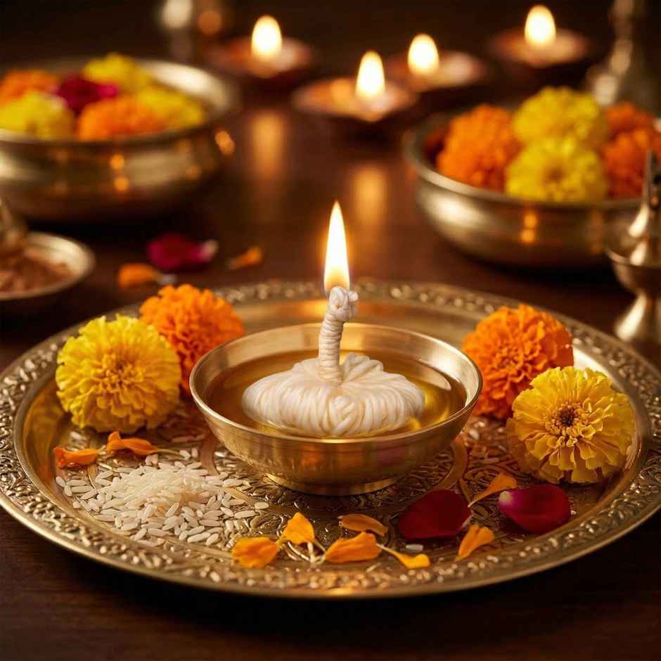Navin 365 Cotton Wicks | White Diya Wicks for Oil Lamp | Deepam & Daily Pooja Use | House of Cycle