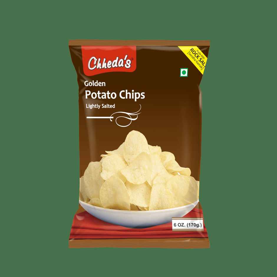Chheda's Golden Plain Salted Chips | Crispy & Salty