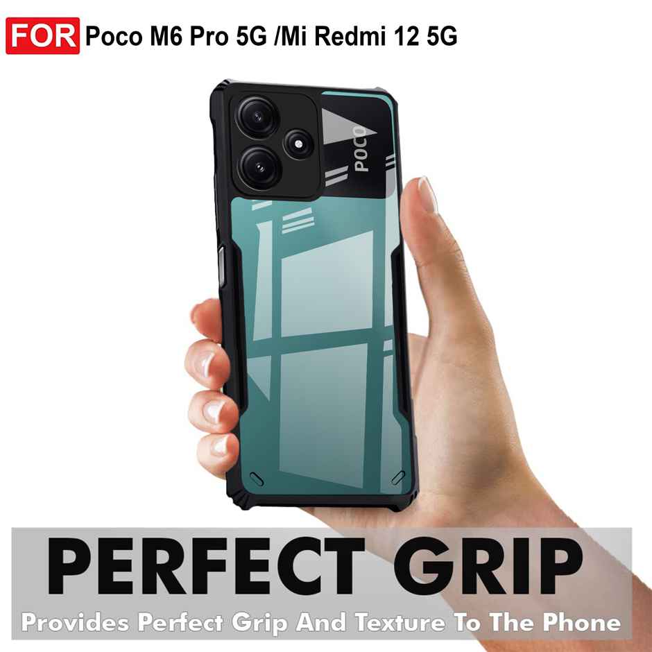 Zapcase Back Cover for Poco M6 Pro 5G | Matte-Black