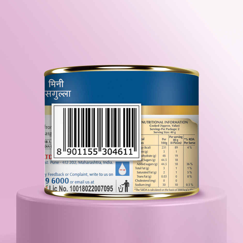 Gits MiNi Rasgulla Open & Eat Tin | Soft & Juicy