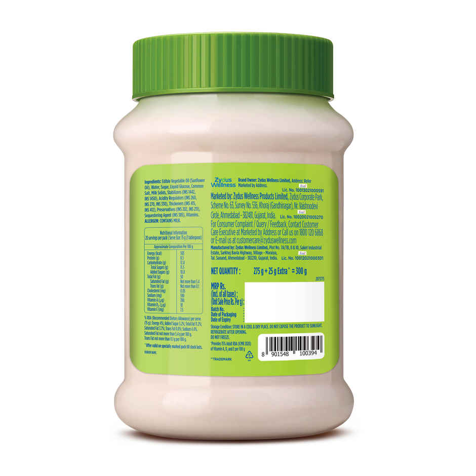 Nutralite Mayo Veg Eggless Mayonnaise | Extra 25g Free - 275 g