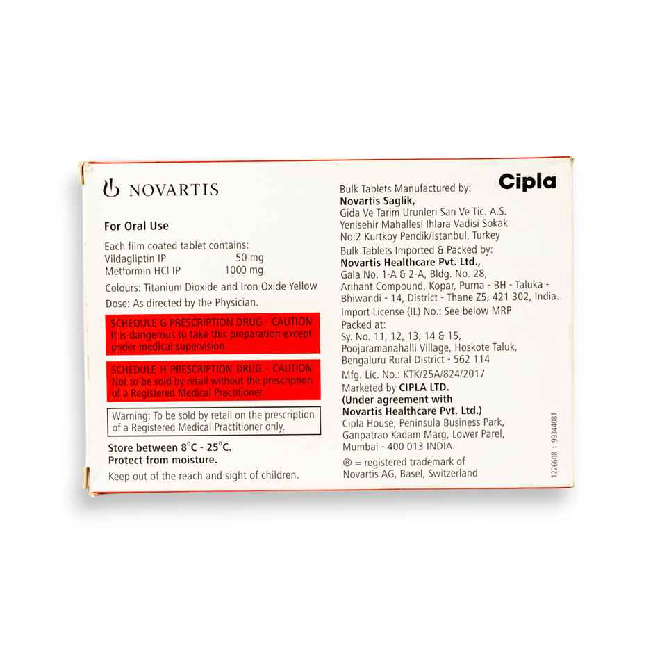 Galvus Met 50mg/1000mg Tablet