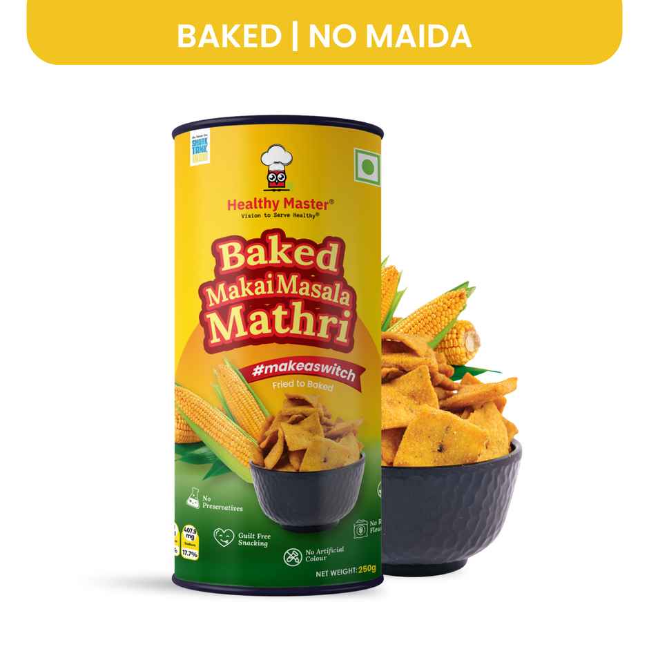 Healthy Master Baked Namkeen Mathri | Makai Masala
