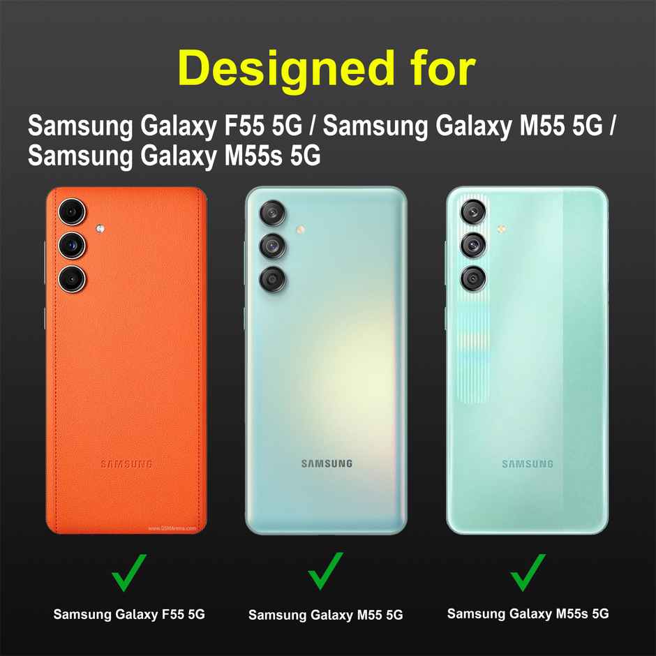 Zapcase Back Cover for Samsung Galaxy F55 5G | Magic-Black