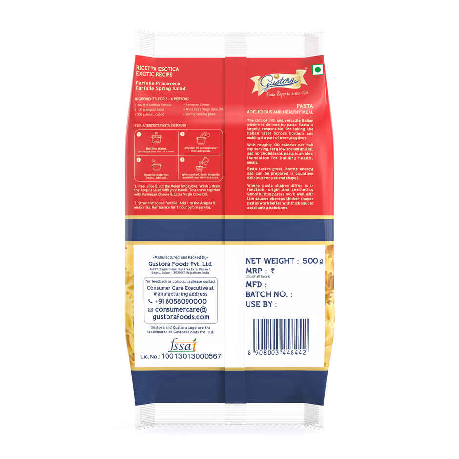 Gustora Farfalle Pasta