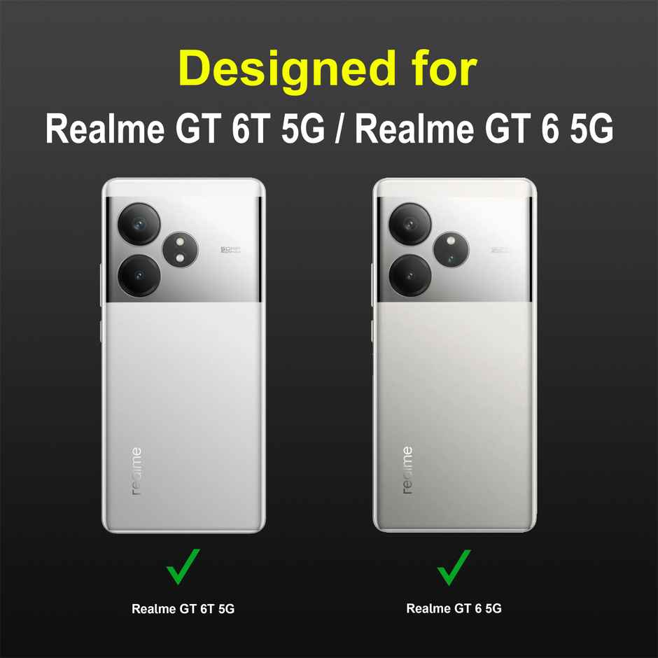 Zapcase Back Cover for Realme GT 6T 5G | Magic-Black