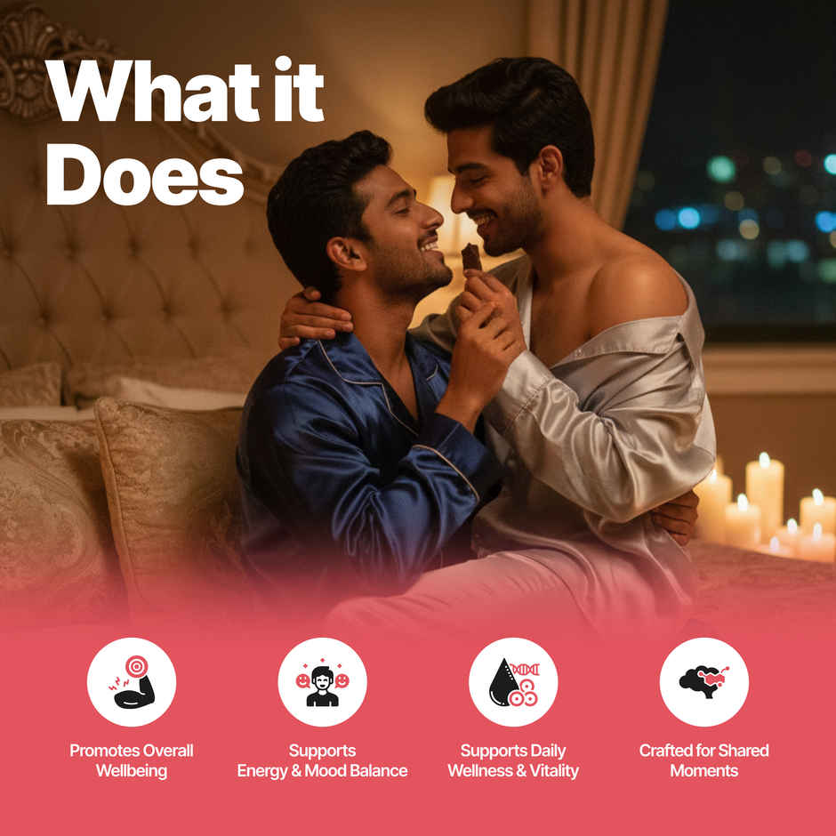 Nooky LGBTQ Chocolate 2 in 1 Aphrodisiac Intimacy Chocolate Romantic Couple Treat