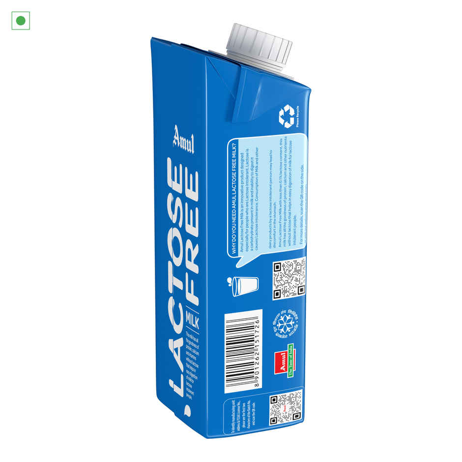 Amul Lactose Free Milk (Tetra Pack)