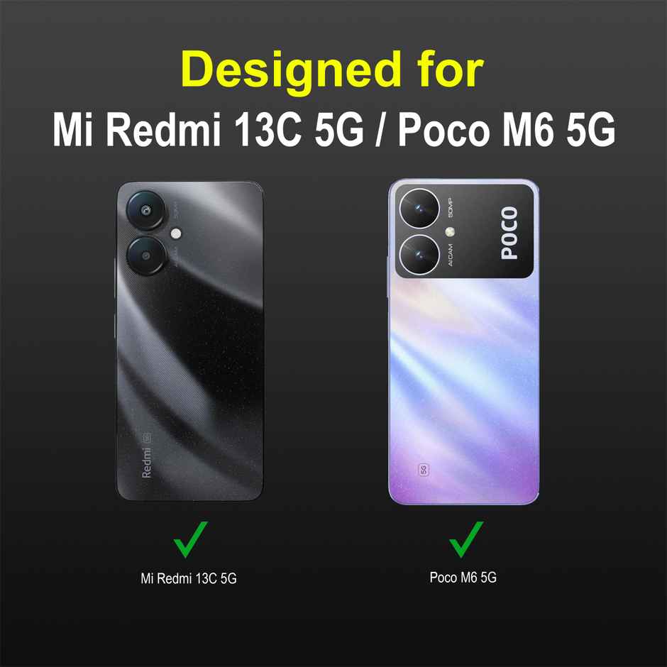 Zapcase Back Cover for Redmi 13C 5G | Magic-Black