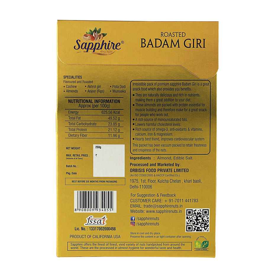 Sapphire Dry Nuts Roasted Badam Giri | Royal Temptation