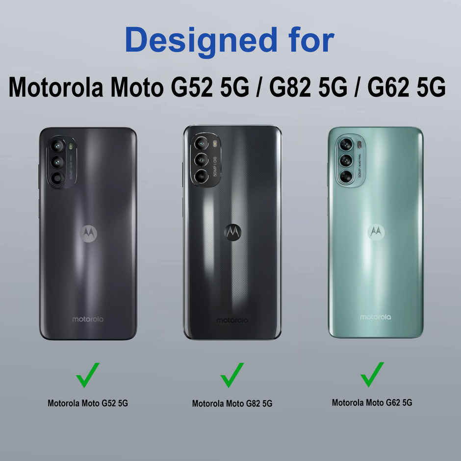 Zapcase Back Cover for Motorola G52 | Space-Black