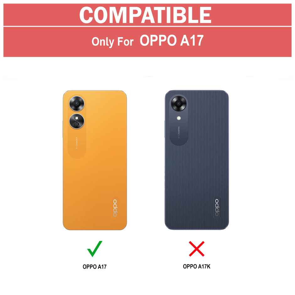 Zapcase Back Cover for OPPO A17 | Matte-Black