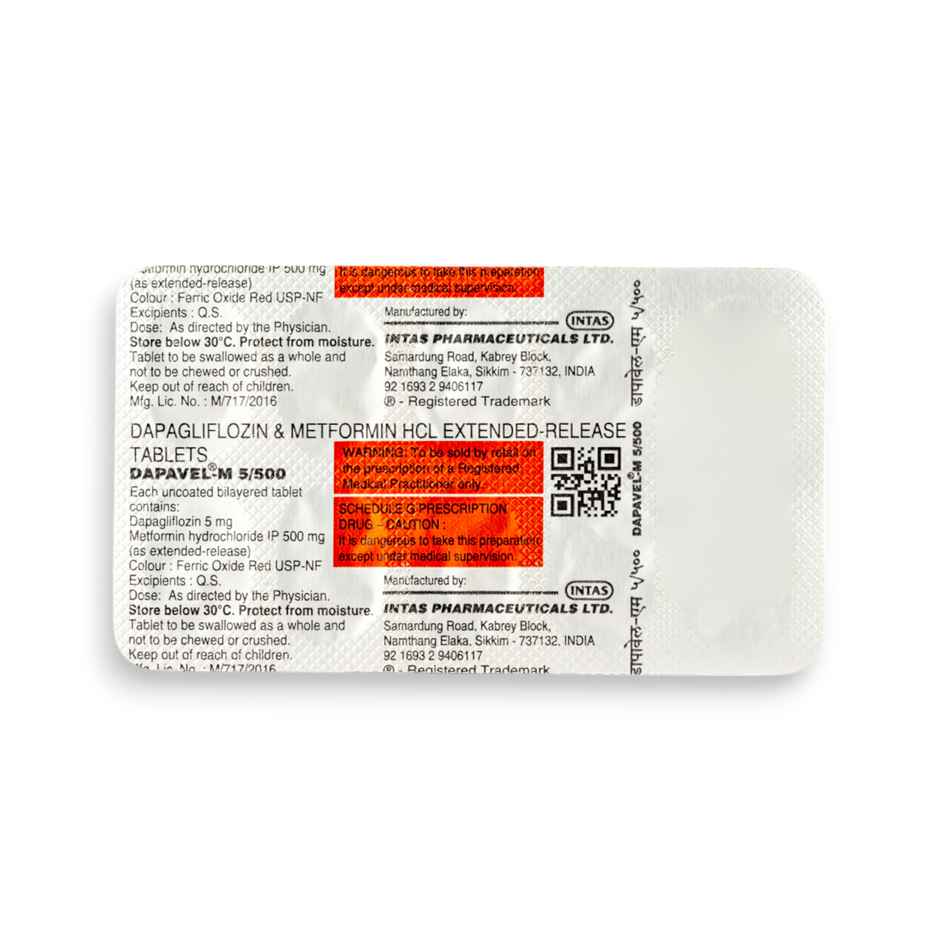 Dapavel-M 5/500 Tablet ER