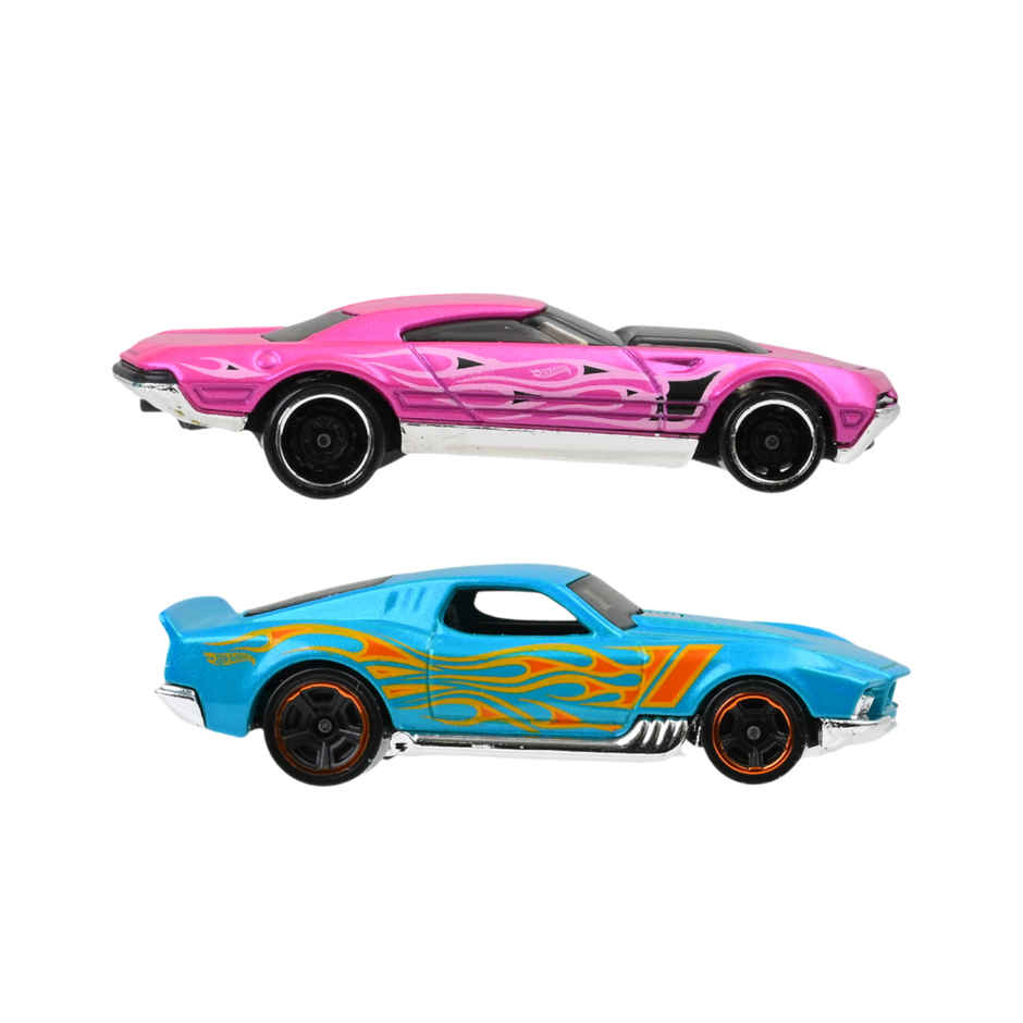 Hot Wheels 2-Car Pack of 1:64 Scale VehiclesTheme-HWD01