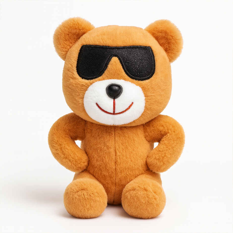 Spanker Cool Teddy Soft Toy with Sunglasses Cute Plush Bear for Kids | 21 cm