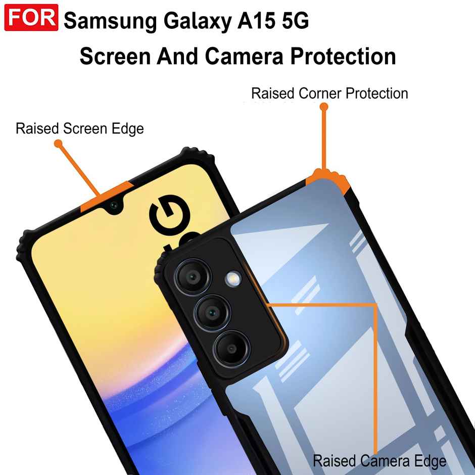 Zapcase Back Cover for Samsung Galaxy A15 5G | Matte-Black