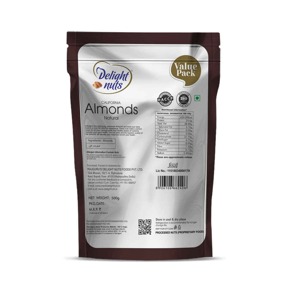 Delight Nuts California Almonds Natural