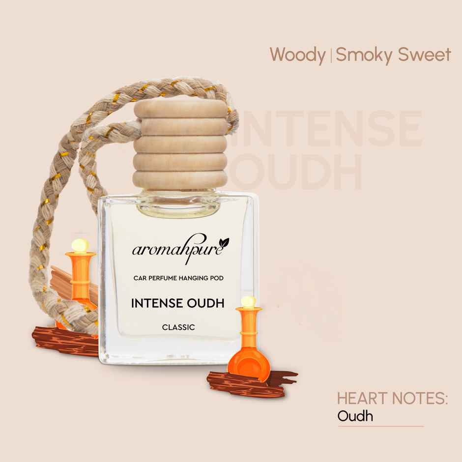 Aromahpure Premium Car Air Freshener Hanging Pod | Oudh Fragrance | Last upto 30 Days