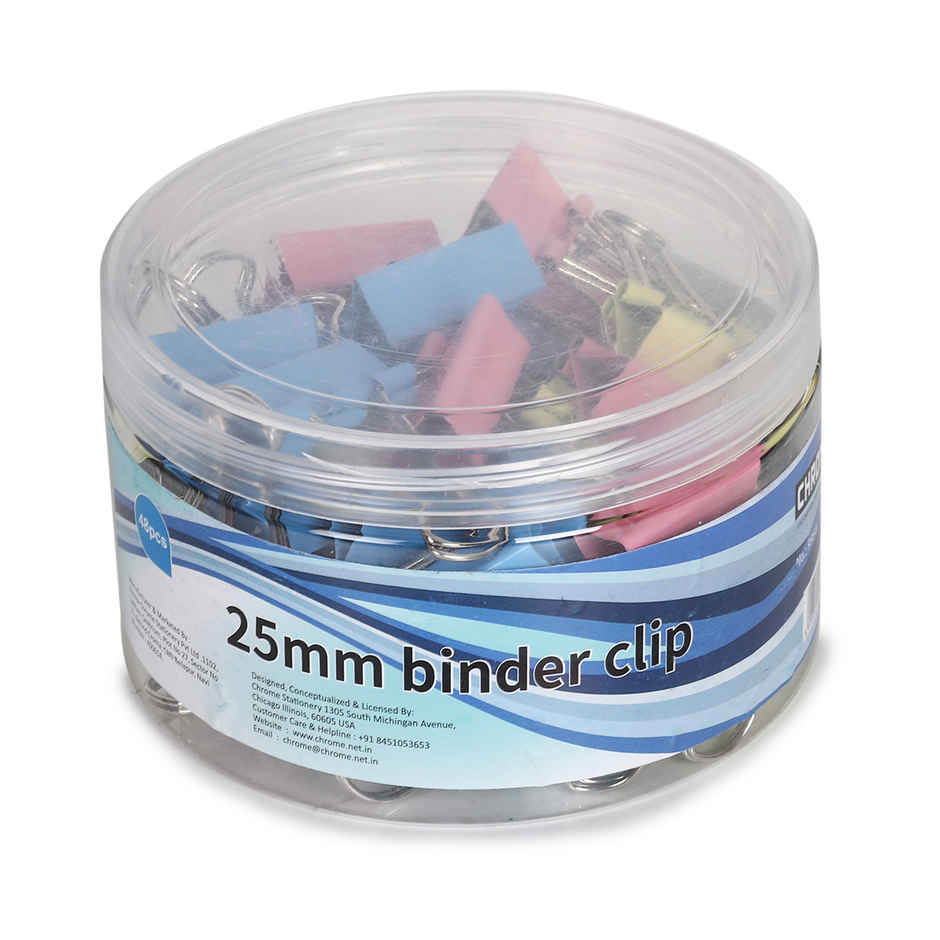 Chrome 9954 Colors Binder Clips 25mm