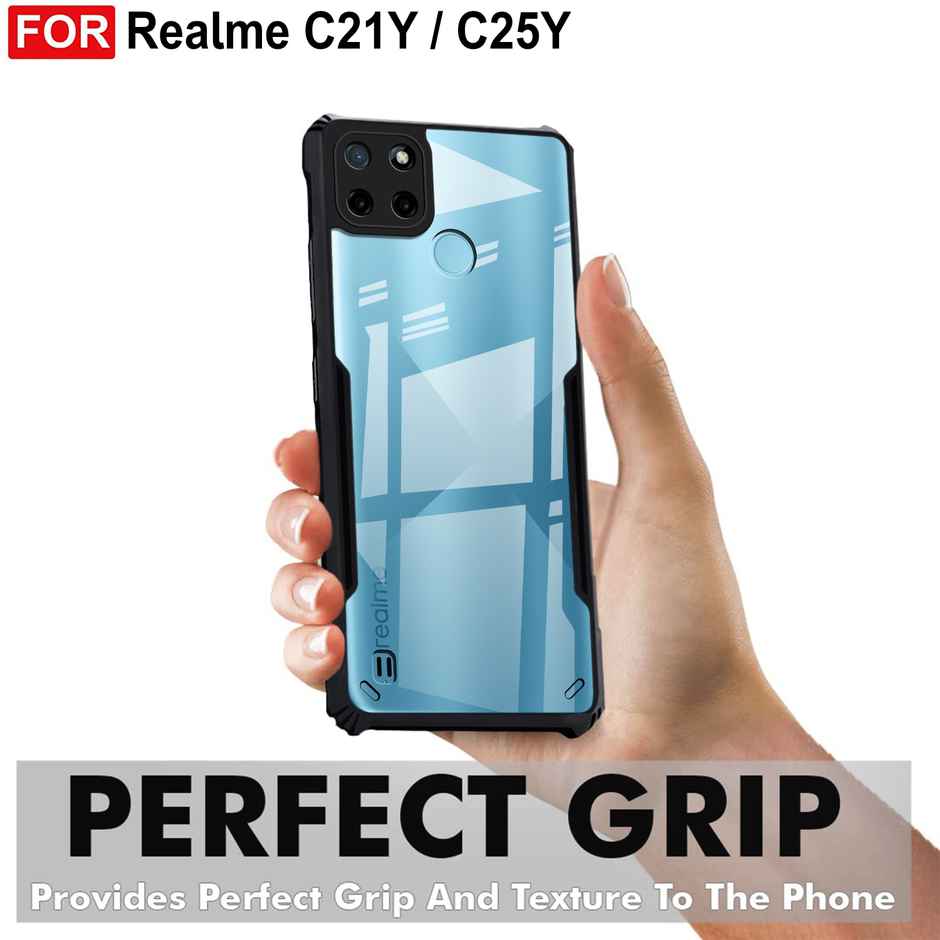 Zapcase Back Cover for Realme C21Y | Realme C25Y | Matte-Black