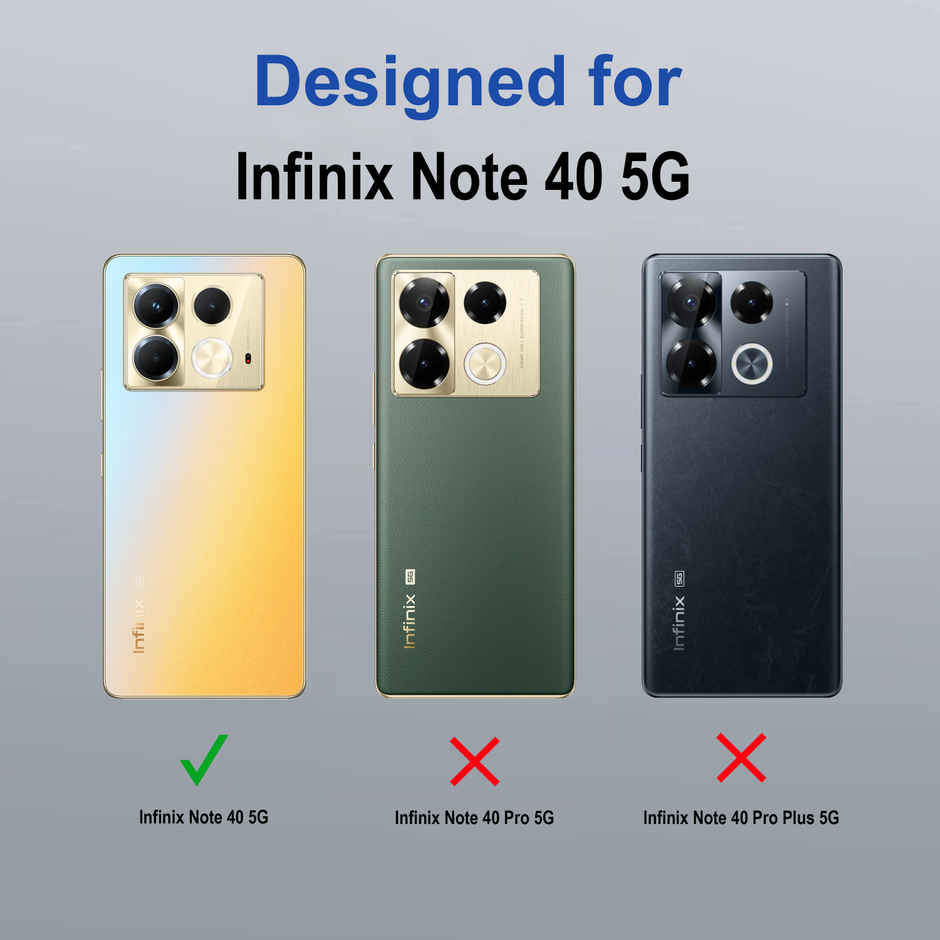 Zapcase Back Cover for Infinix Note 40 5G | Space-Clear