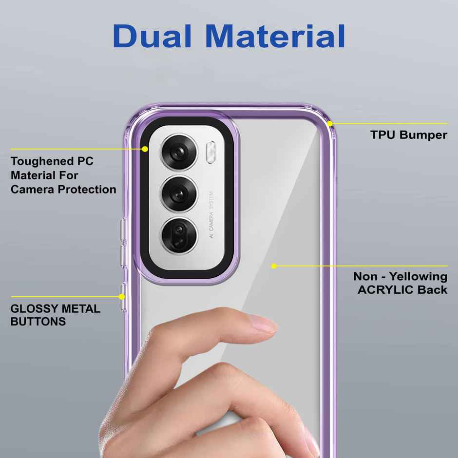 Zapcase Back Cover for OPPO Reno 12 5G | Space-Purple