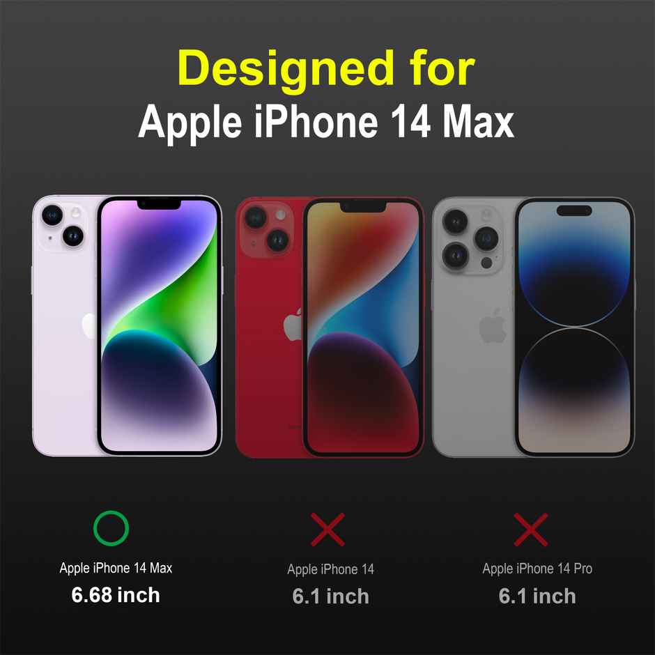 Zapcase Back Cover for Apple iPhone 14 Plus | Magic-Black