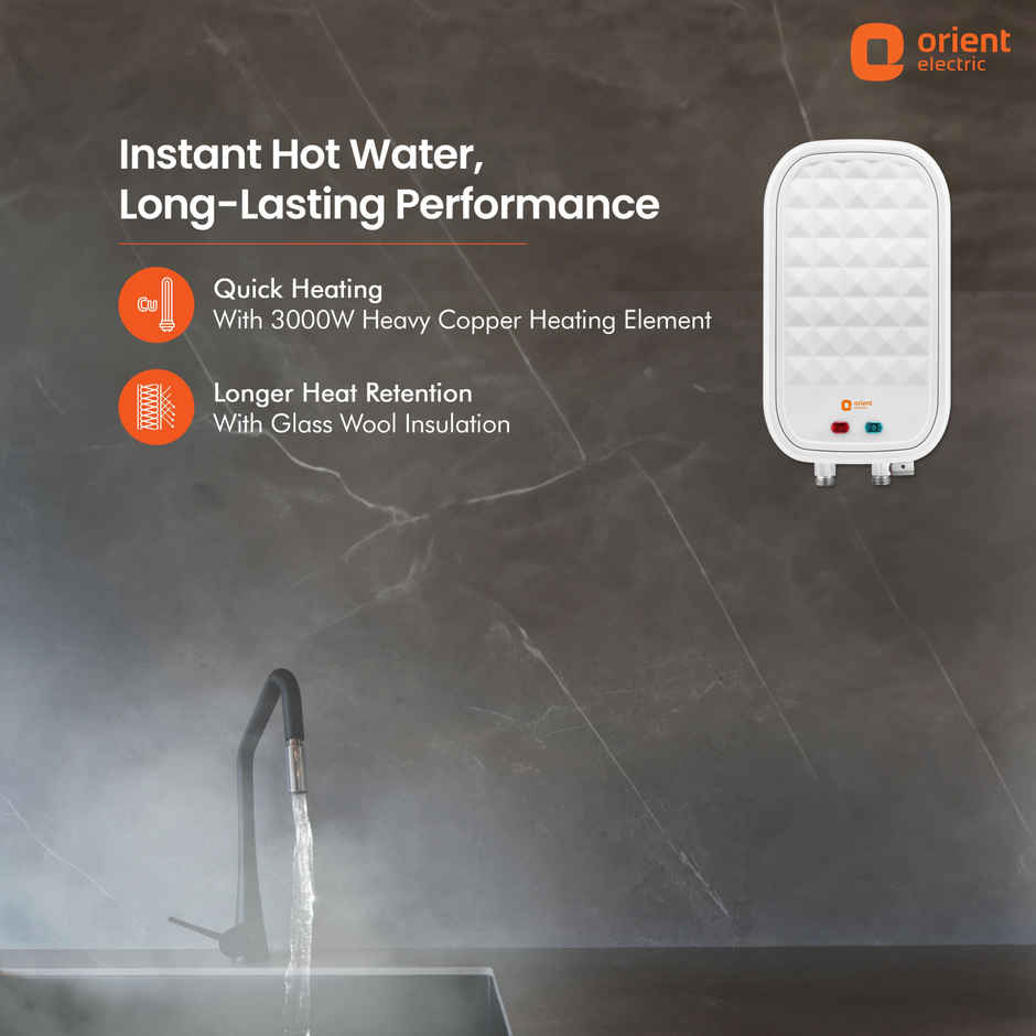 Orient Electric Revatto 3L Instant Water Heater (White| Pack Of 1)