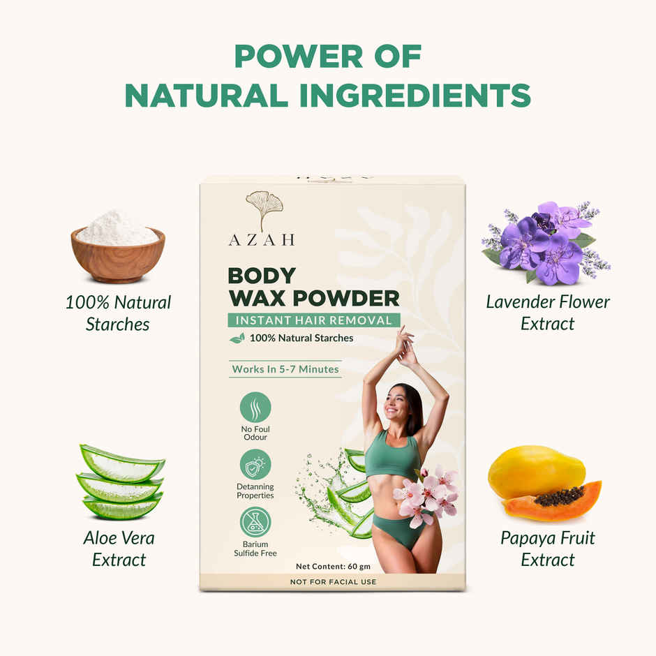 Azah Body & Bikini Hair Removal Wax Powder