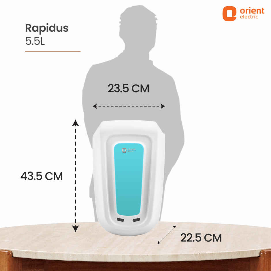 Orient Electric Rapidus 5.5L Instant Water heater |5 years Warranty|White