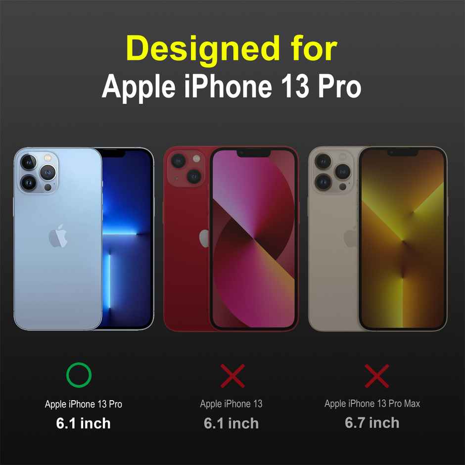 Zapcase Back Cover For Apple I-phone 13 PRO ONLY (Magic-Black)