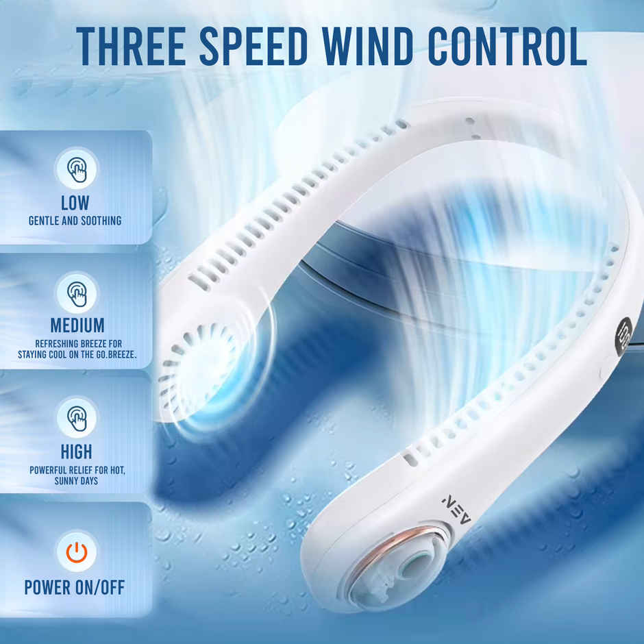 Nev Aero Band, Portable Neck Handsfree Fan