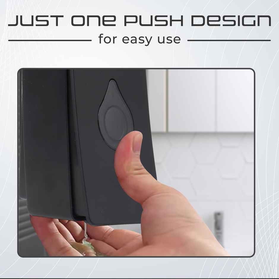 Robustt Plastic Soap Dispenser | 200 ml | Black