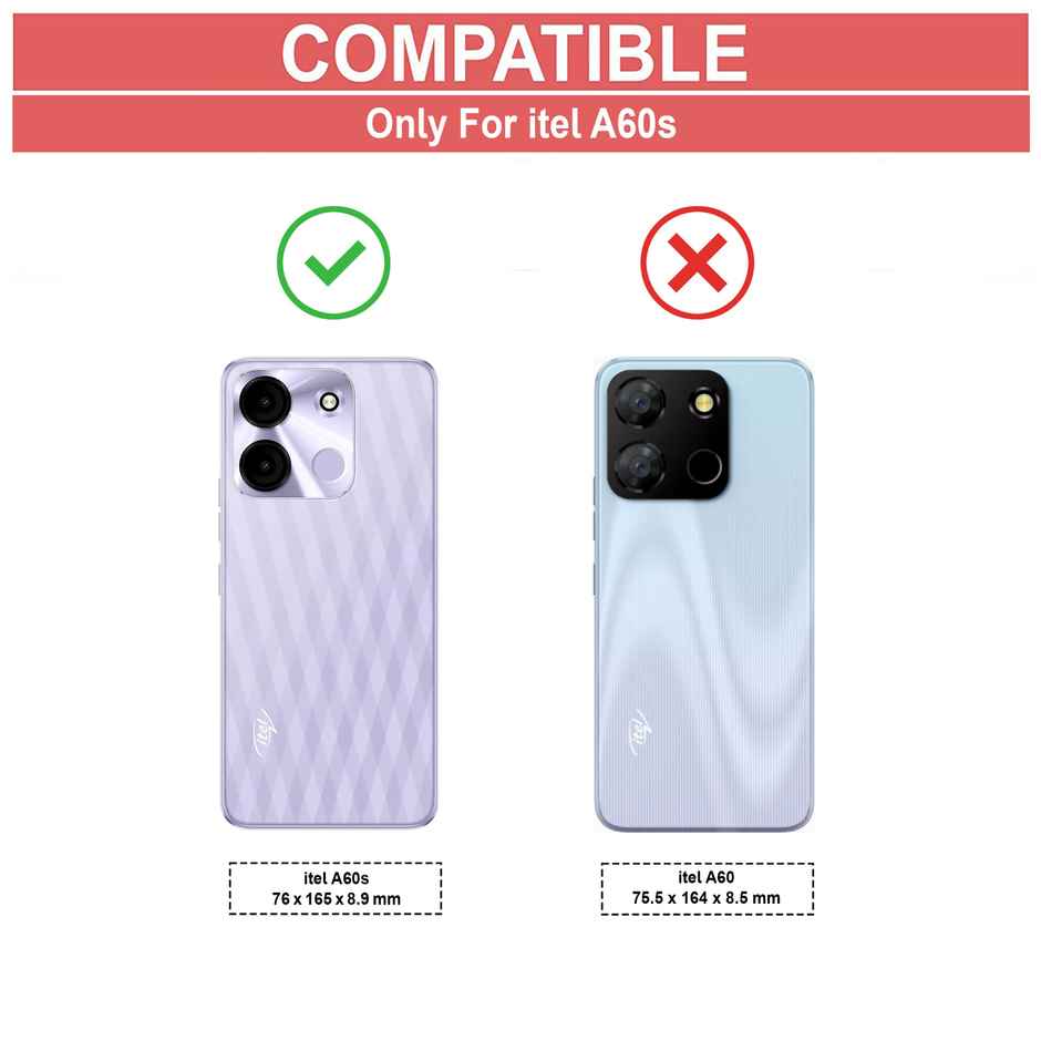 Zapcase Back Cover for itel A60s | Matte-Black