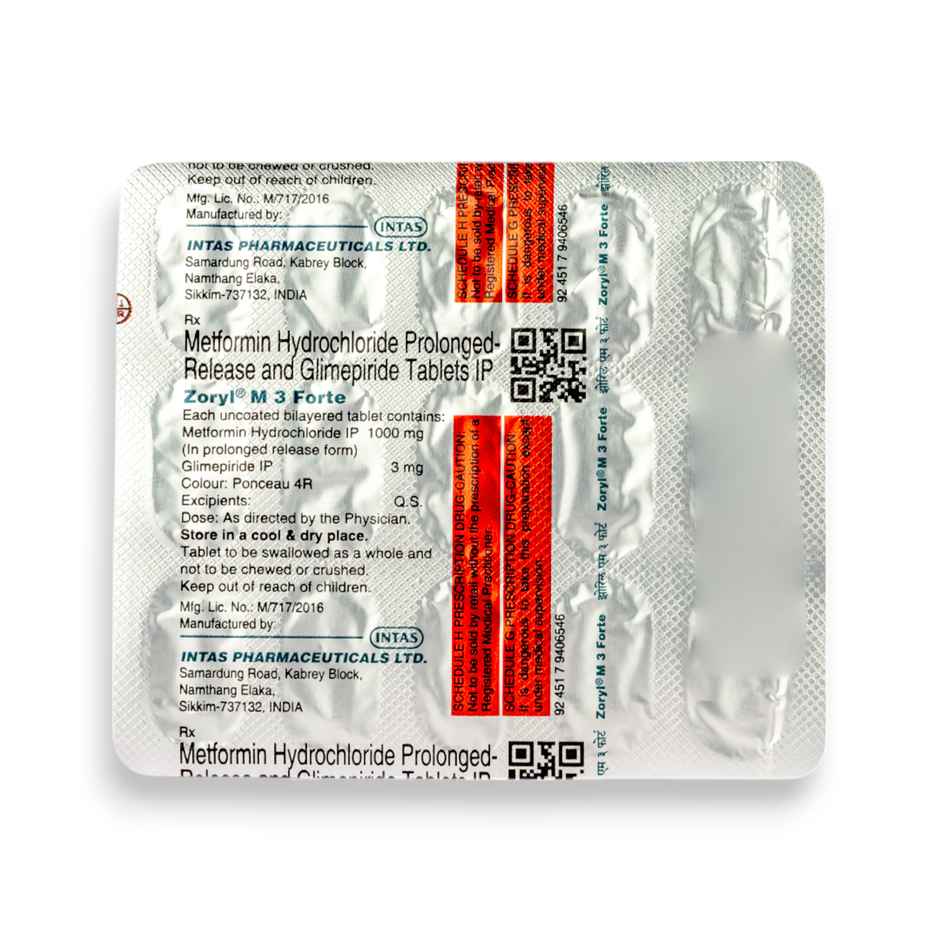 Zoryl M 3 Forte Tablet PR