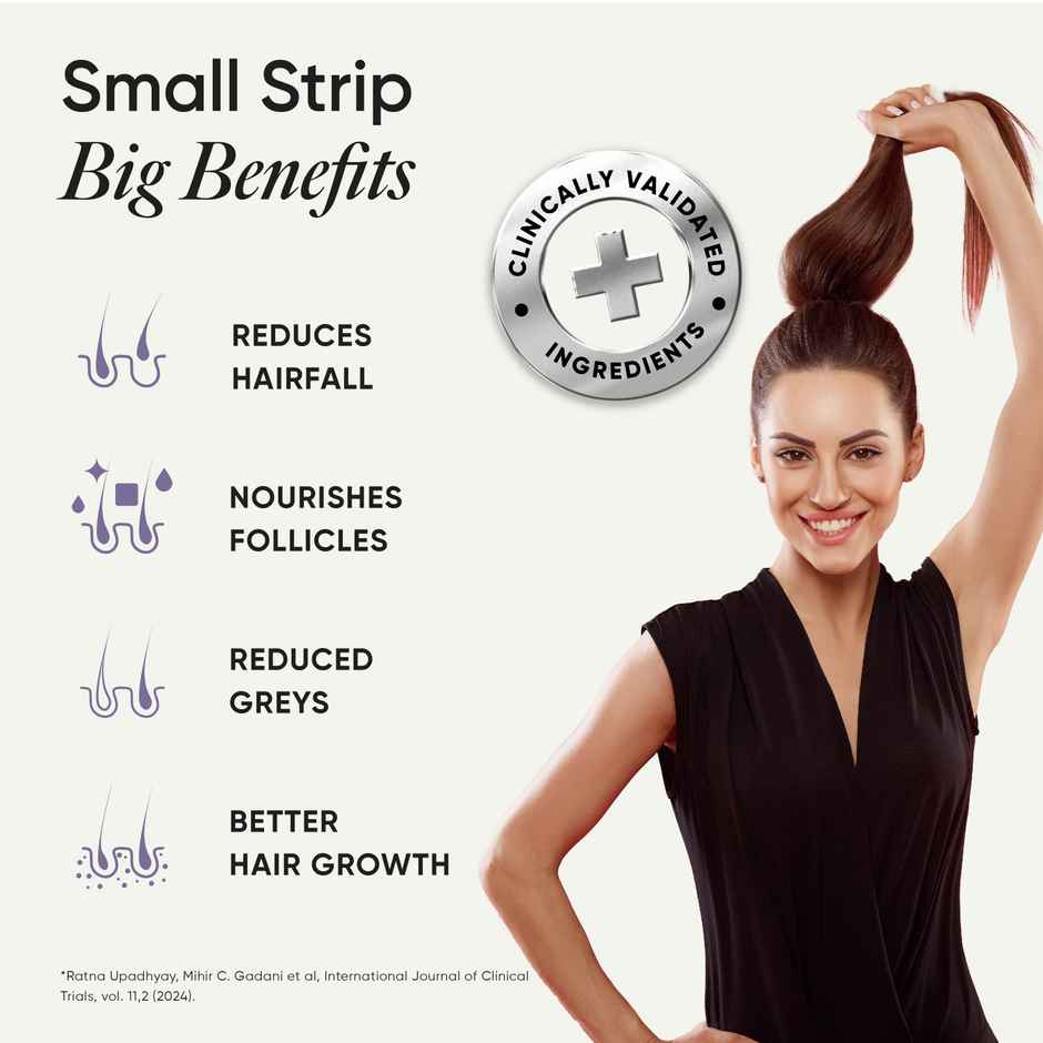 Wellbeing Nutrition Melts Healthy Hair with Plant Based Wholefood Biotin 10,000 mcg 30 Oral Strips