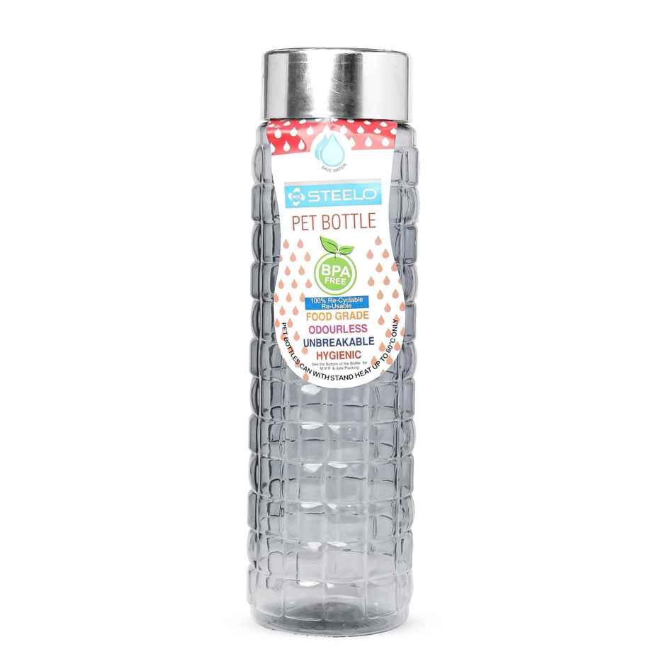 Steelo Polyethylene Terephthalate Solitaire Bottle | Assorted | 1 L