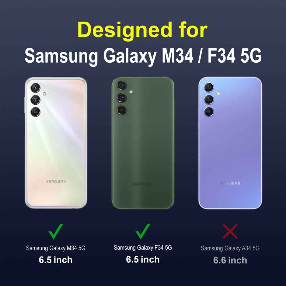Zapcase Back Cover for Samsung Galaxy M34 5G | Magic-Sapphire